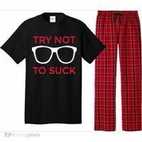 Try Not To Suck Funny Baseball Pajama Set thumb 0