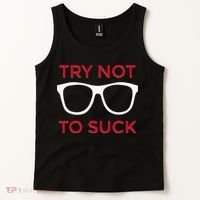 Try Not To Suck Funny Baseball Tank Top thumb 2