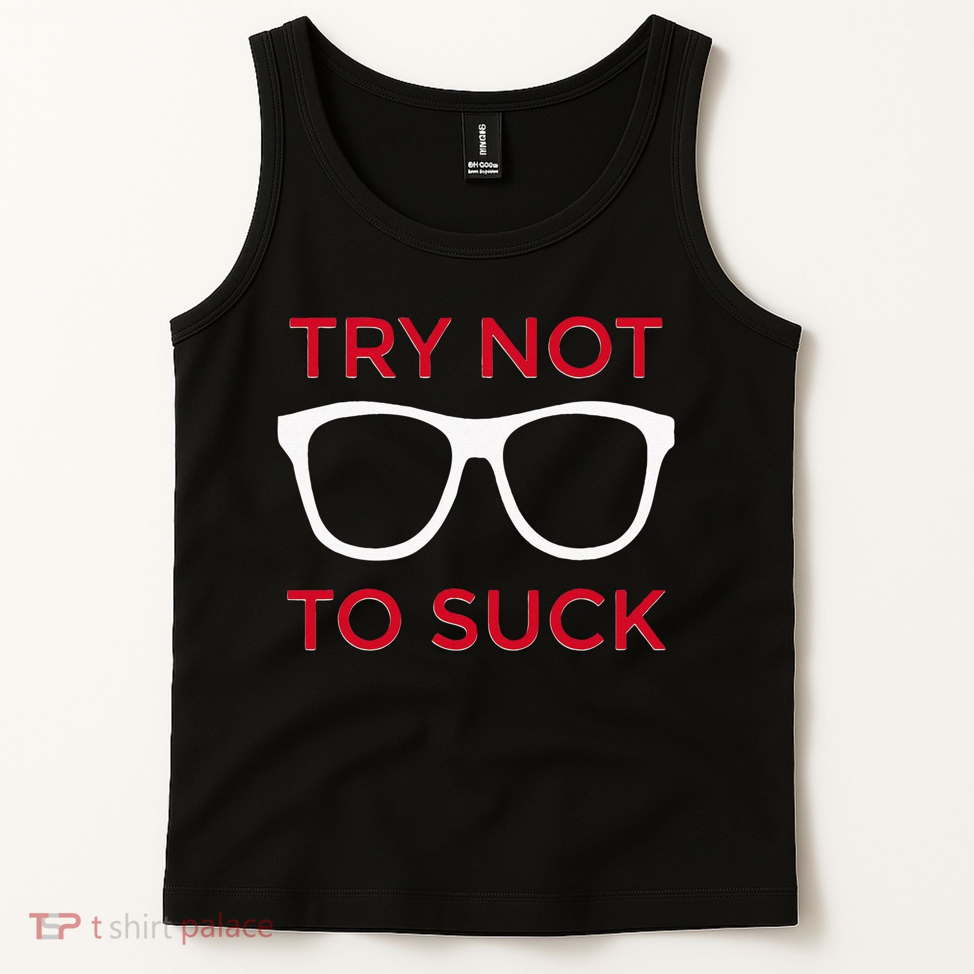 Try Not To Suck Funny Baseball Tank Top