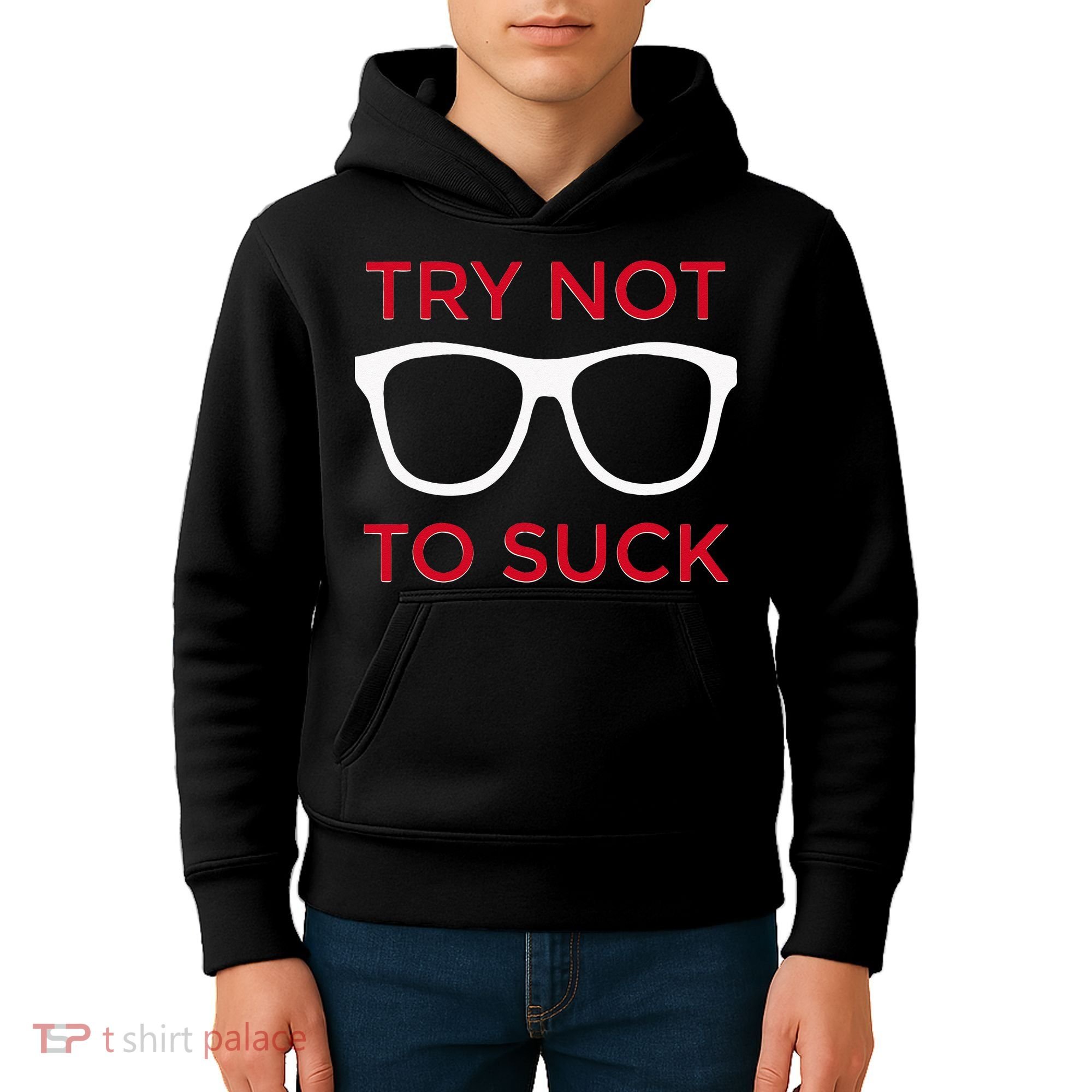 Try Not To Suck Funny Baseball Kids Hoodie