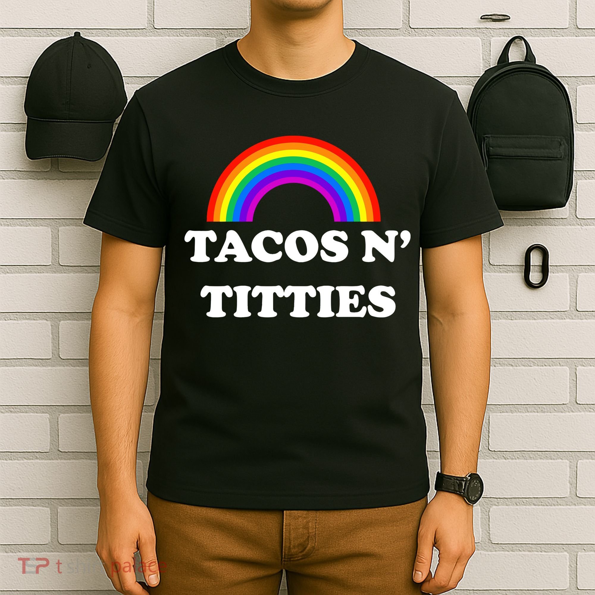 Tacos N Titties Pride Month Lgbtq T-Shirt