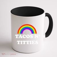 Tacos N Titties Pride Month Lgbtq Coffee Mug thumb 1