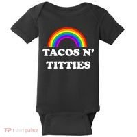 Tacos N Titties Pride Month Lgbtq Baby Bodysuit thumb 0