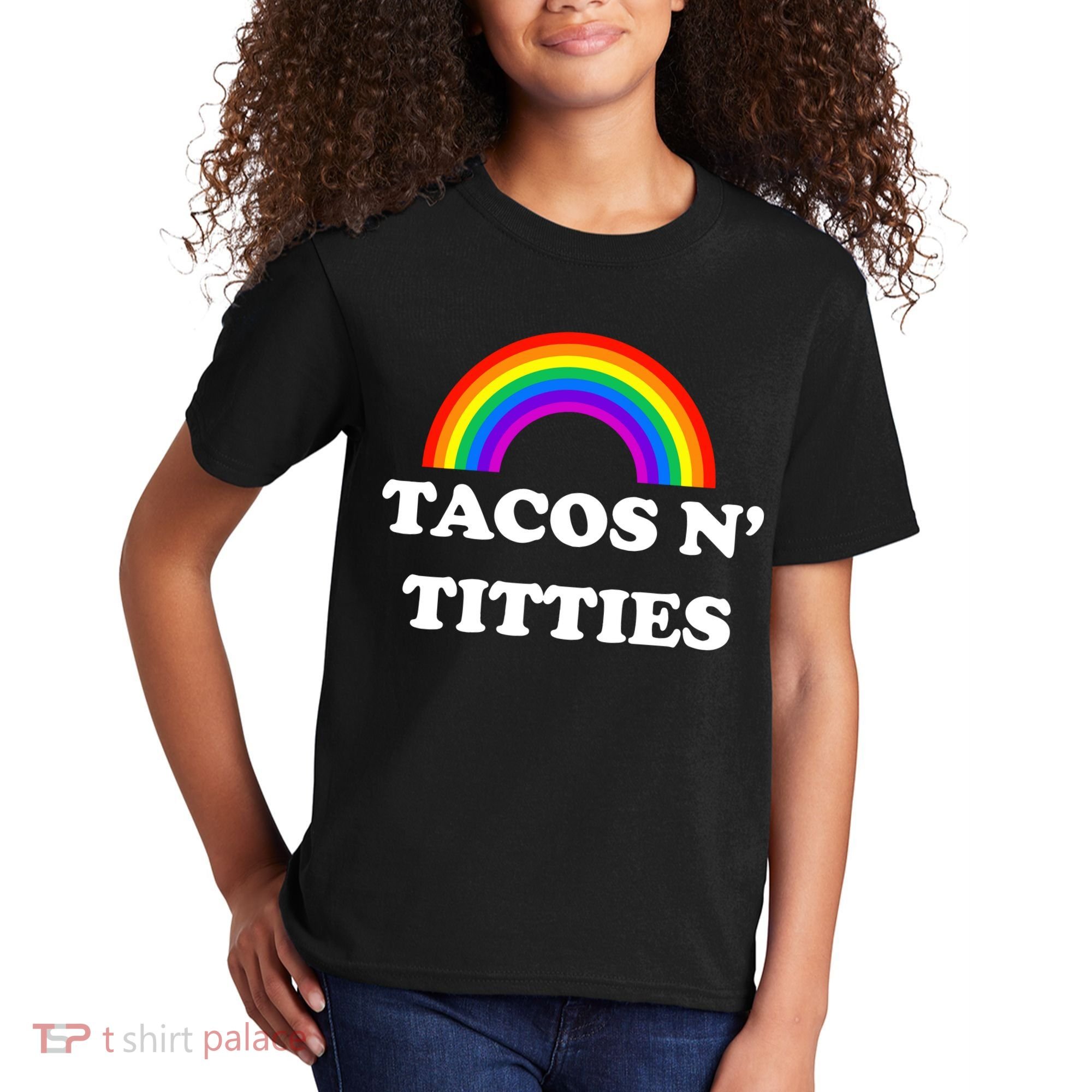 Tacos N Titties Pride Month Lgbtq Kids T-Shirt