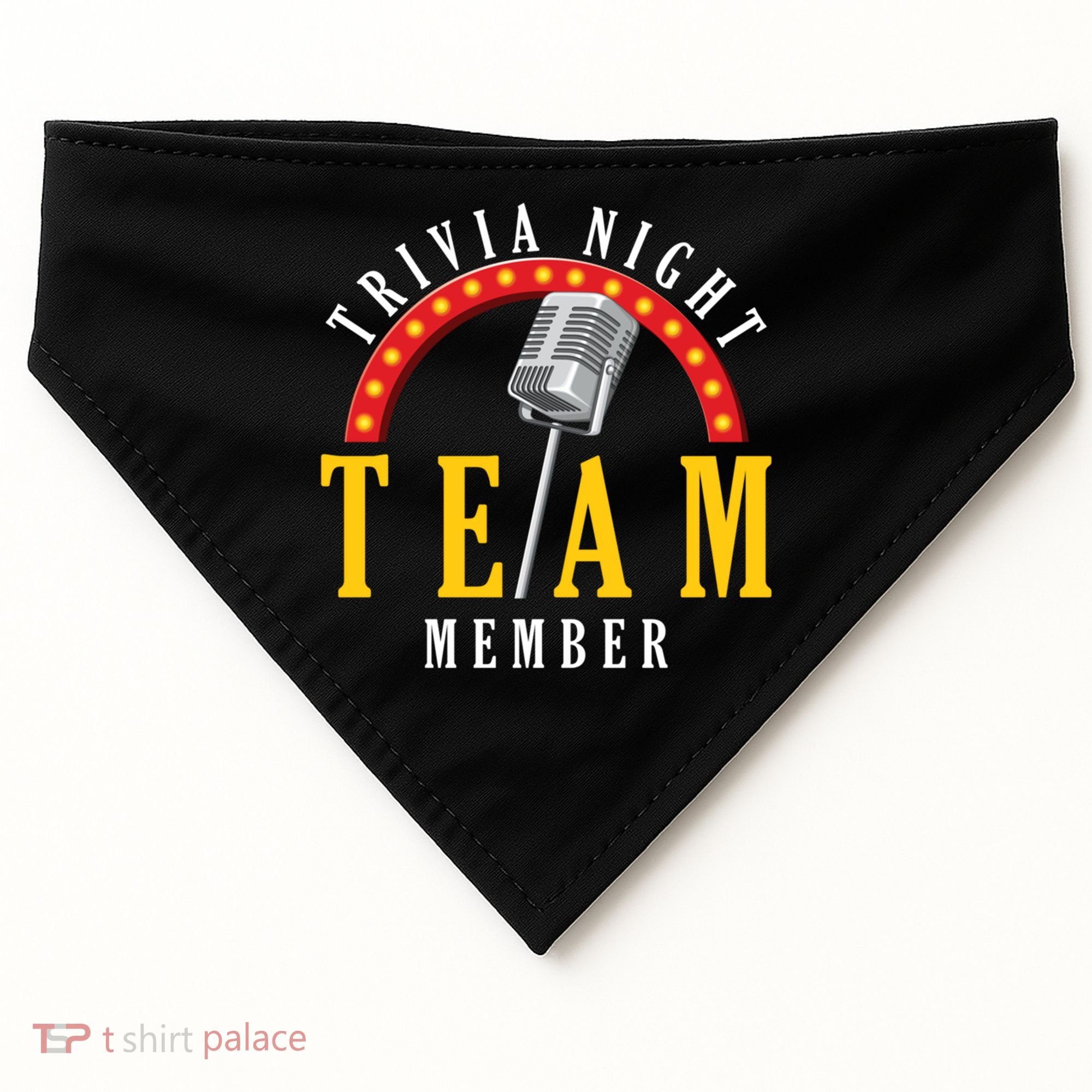 Trivia Night Team Member Quiz Game Show Trivia Gift USA-Made Doggie Bandana