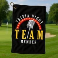 Trivia Night Team Member Quiz Game Show Trivia Gift Golf Towel thumb 1