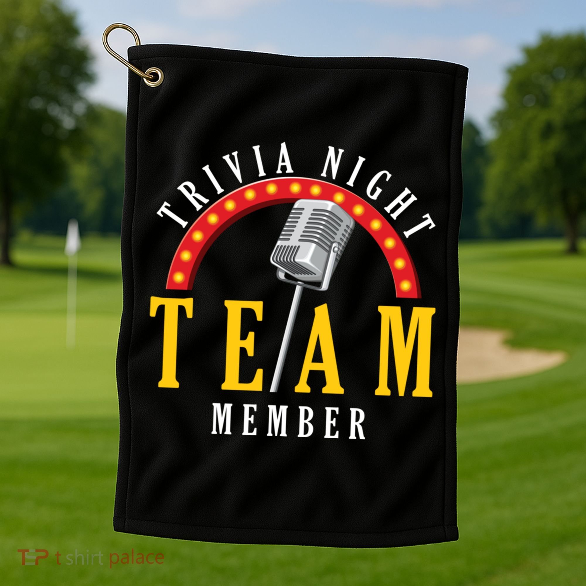 Trivia Night Team Member Quiz Game Show Trivia Gift Golf Towel