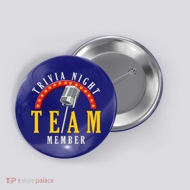 Trivia Night Team Member Quiz Game Show Trivia Gift Button