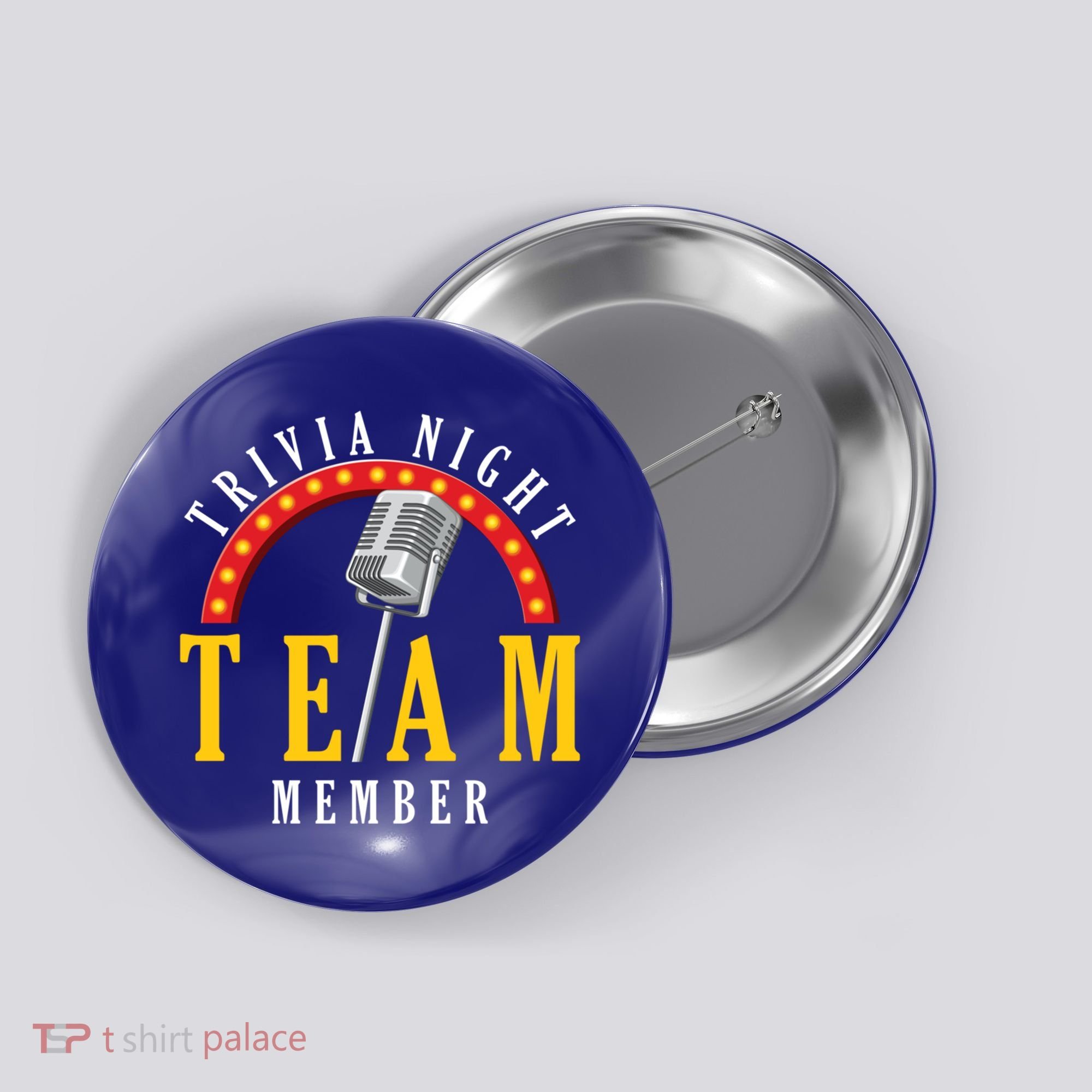Trivia Night Team Member Quiz Game Show Trivia Gift Button