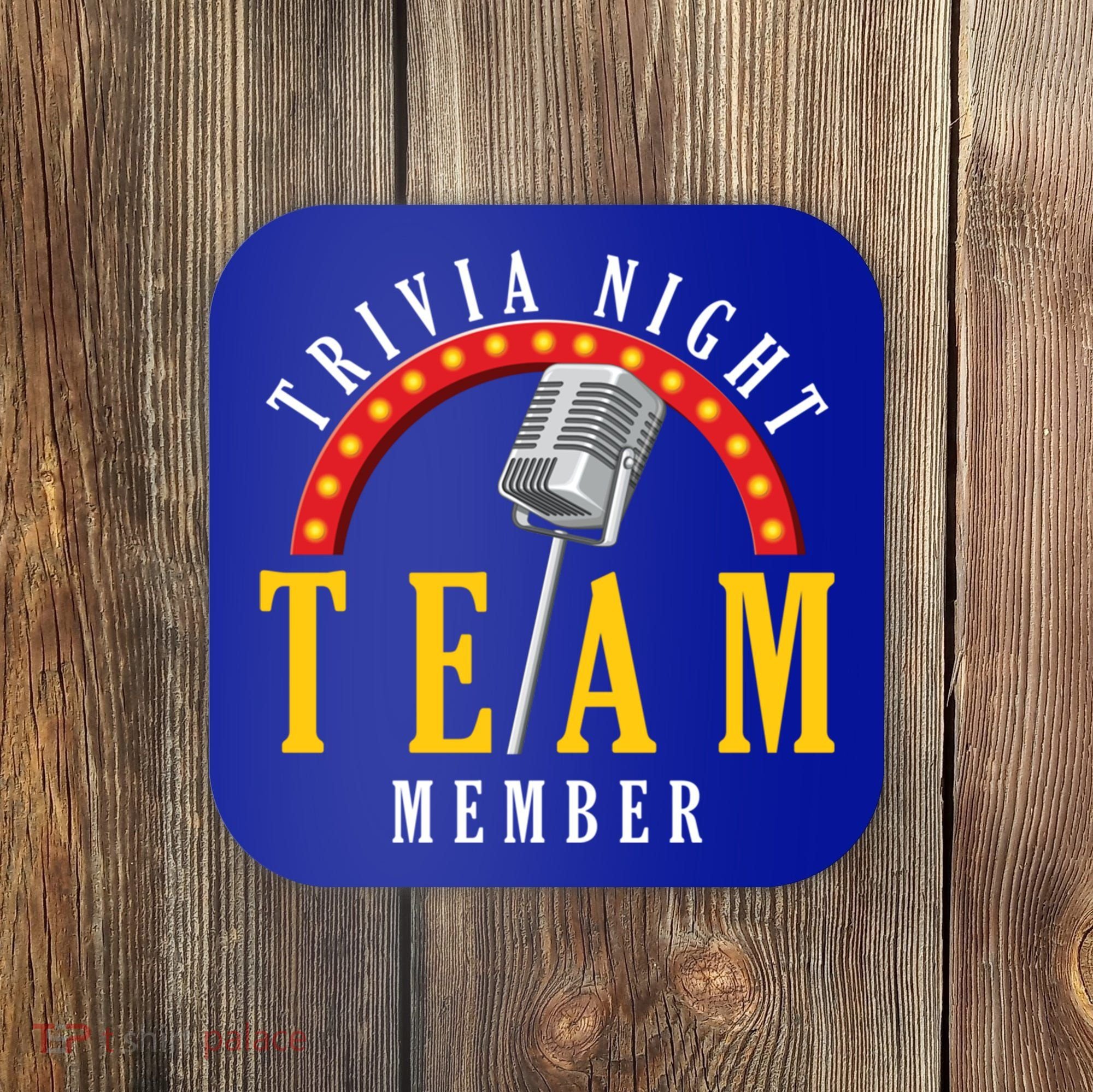 Trivia Night Team Member Quiz Game Show Trivia Gift Coaster
