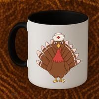 Turkey Nurse Thanksgiving Coffee Mug thumb 2
