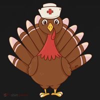 Turkey Nurse Thanksgiving Ornament thumb 1