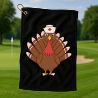 Turkey Nurse Thanksgiving Golf Towel thumb 1