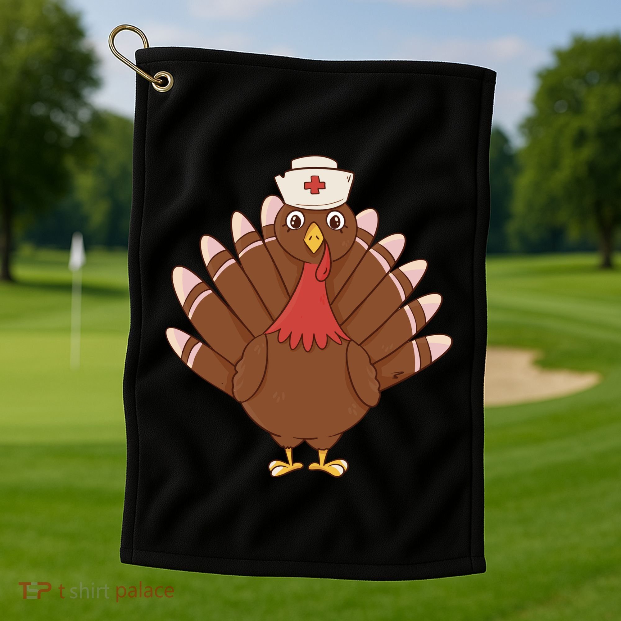 Turkey Nurse Thanksgiving Golf Towel