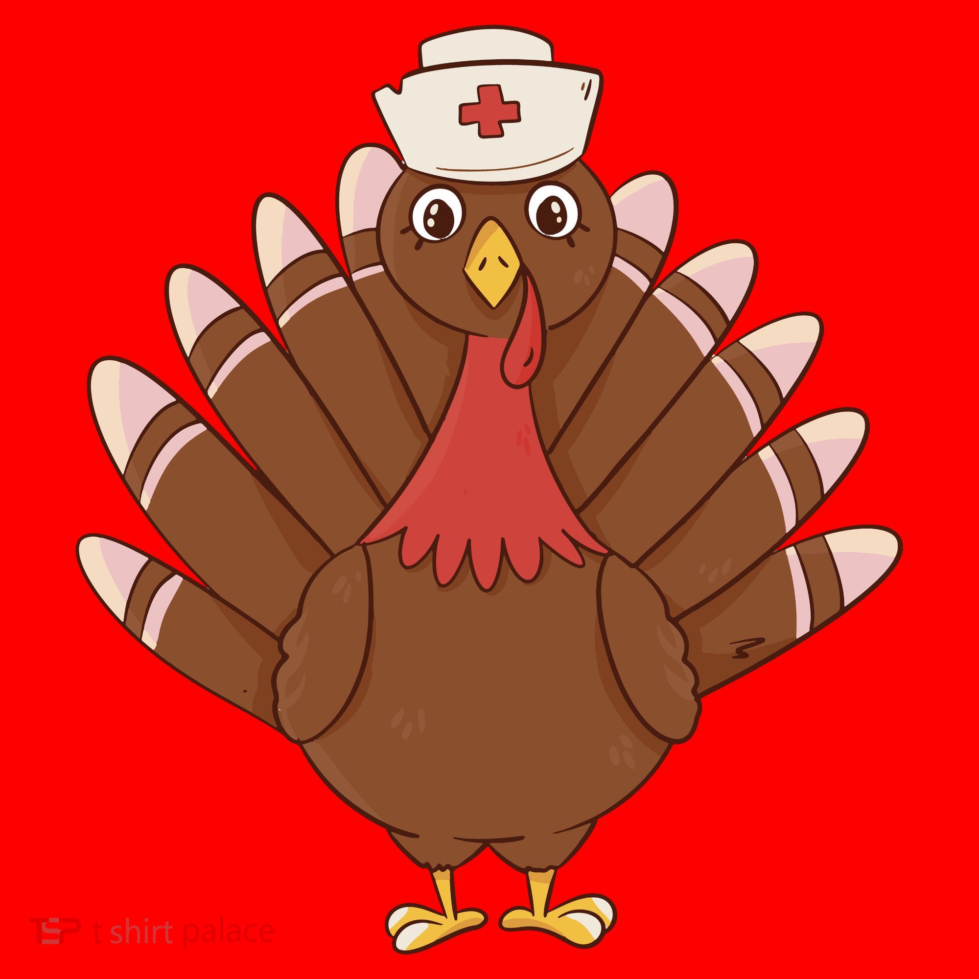 Turkey Nurse Thanksgiving Santa Hat