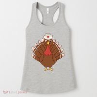 Turkey Nurse Thanksgiving Women's Tank Top thumb 0