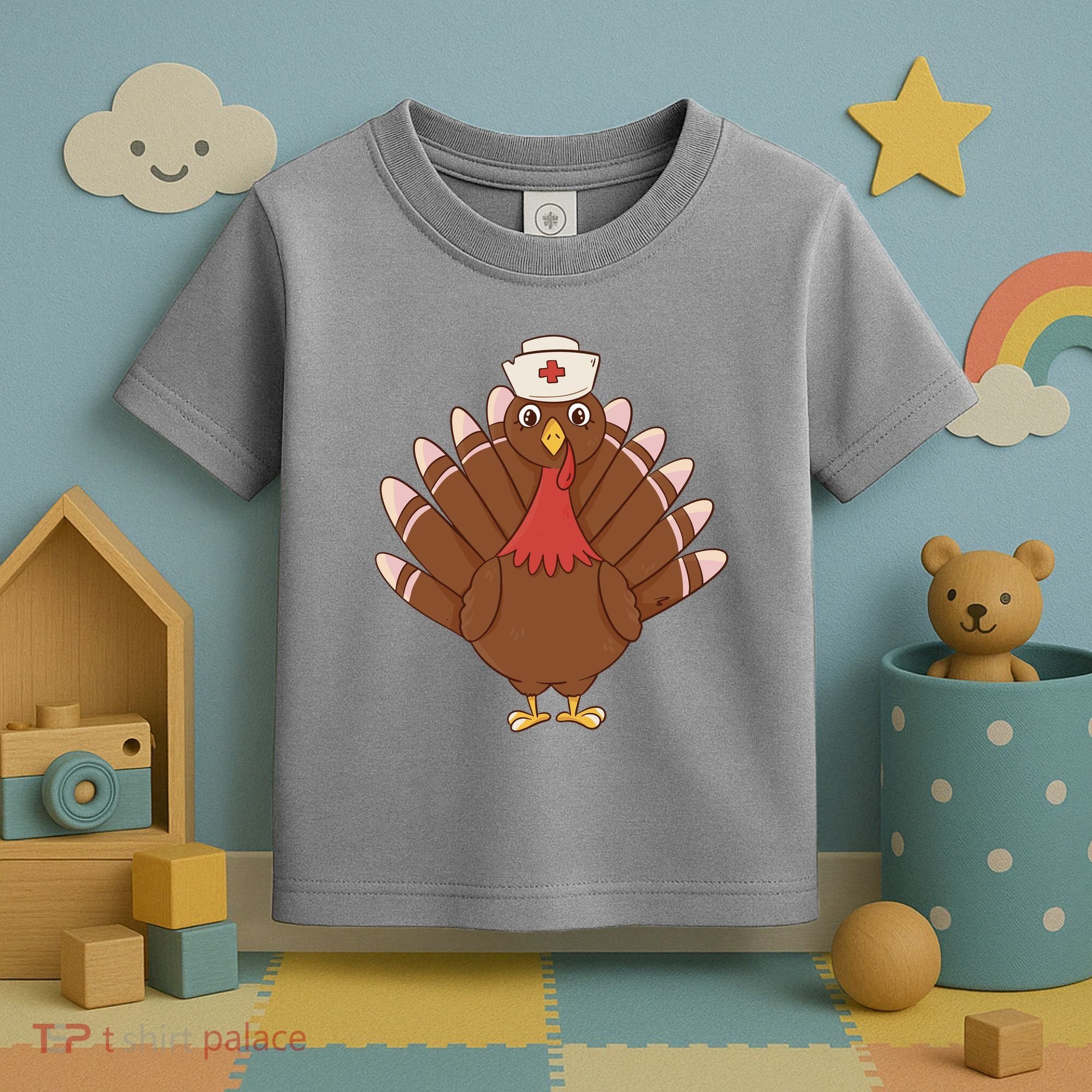 Turkey Nurse Thanksgiving Toddler T-Shirt