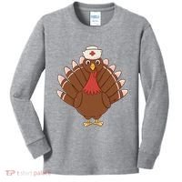 Turkey Nurse Thanksgiving Kids Long Sleeve Shirt thumb 0