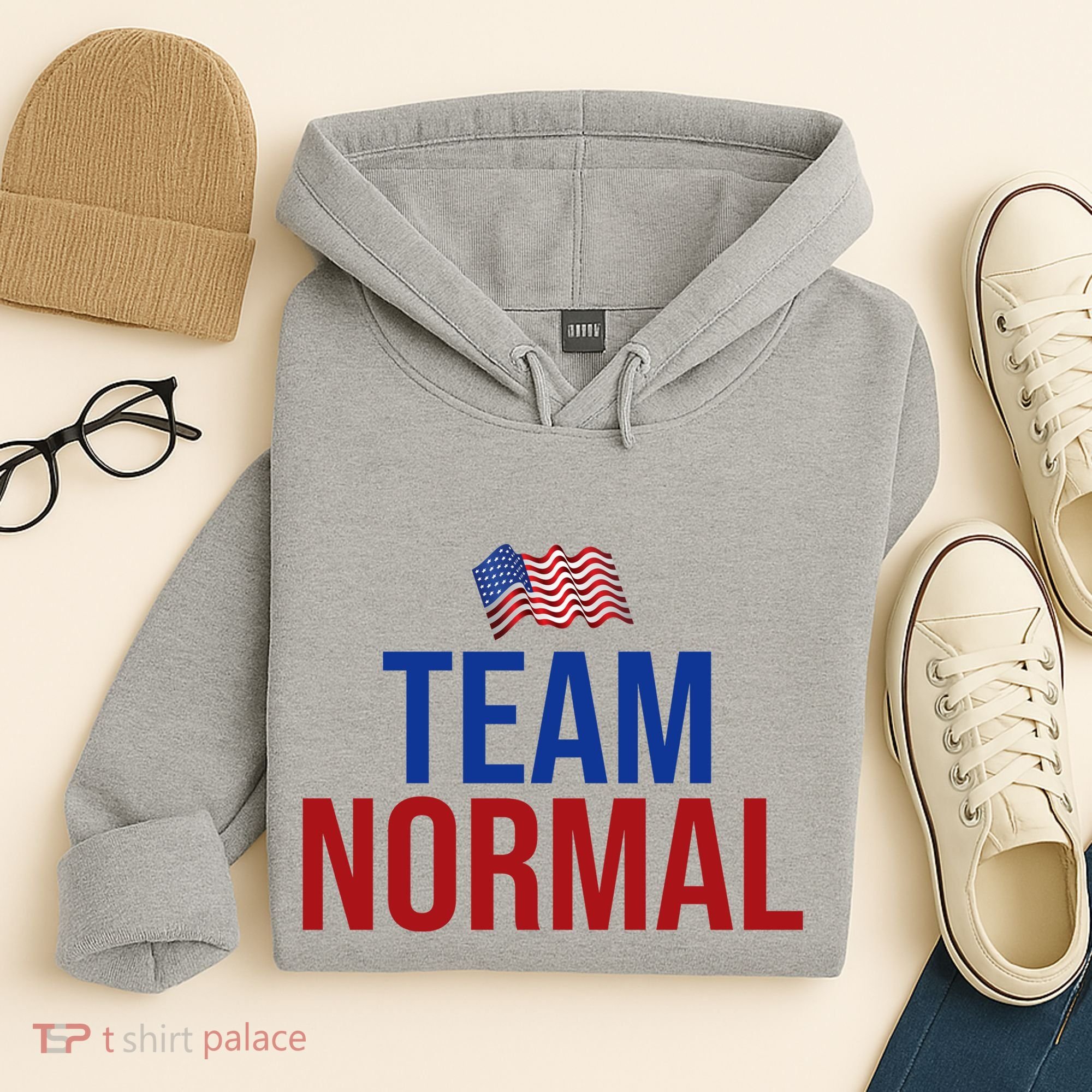 Team Normal United States Flag Patriotic Hoodie