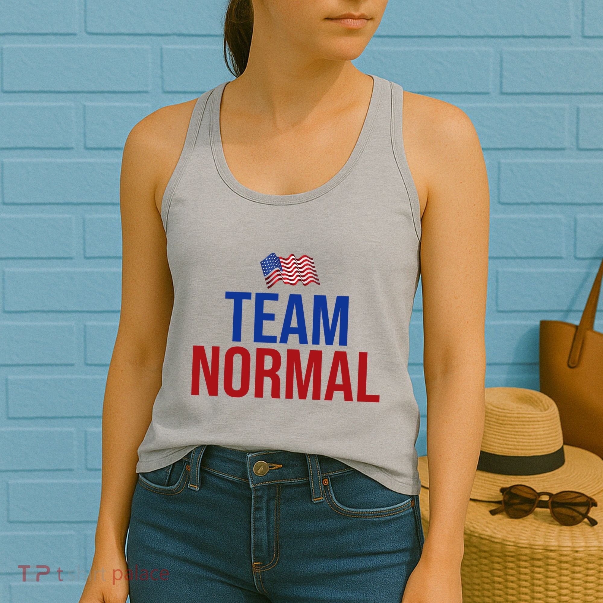 Team Normal United States Flag Patriotic Women's Tank Top