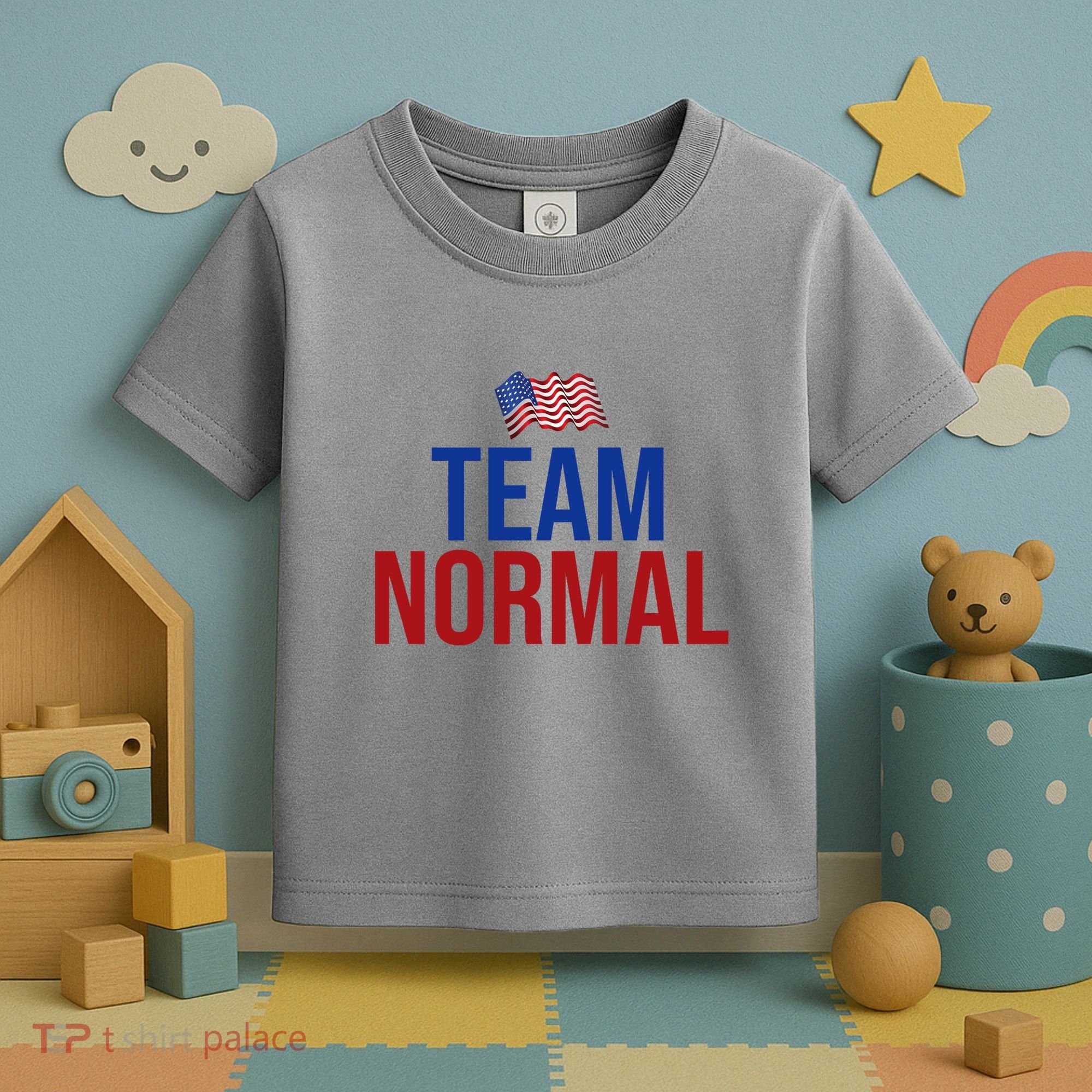 Team Normal United States Flag Patriotic Toddler T-Shirt