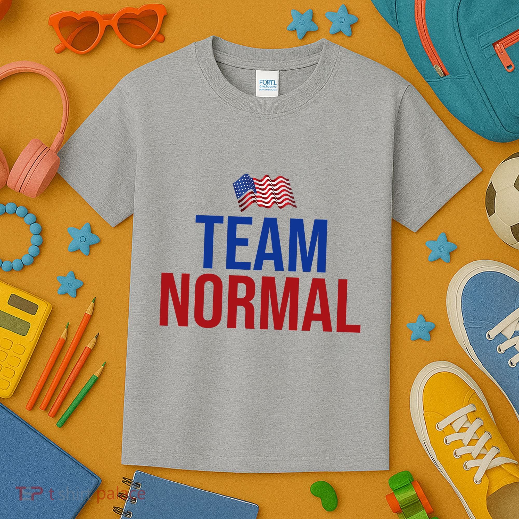 Team Normal United States Flag Patriotic Kids T-Shirt