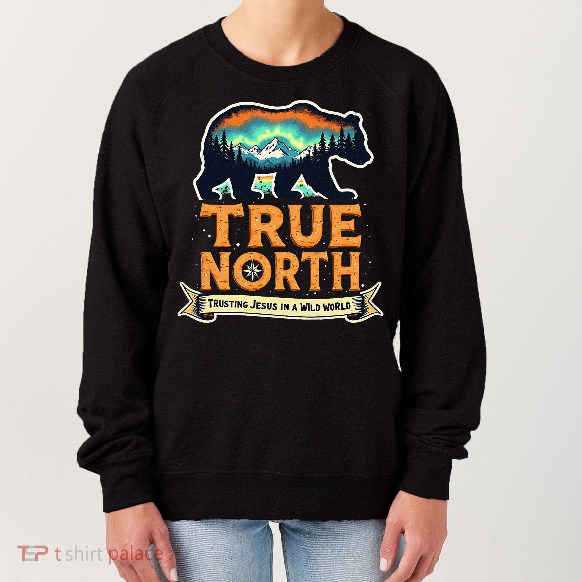 True North VBS 2025 Christian Trusting Jesus Wilderness Gift Women's Sweatshirt