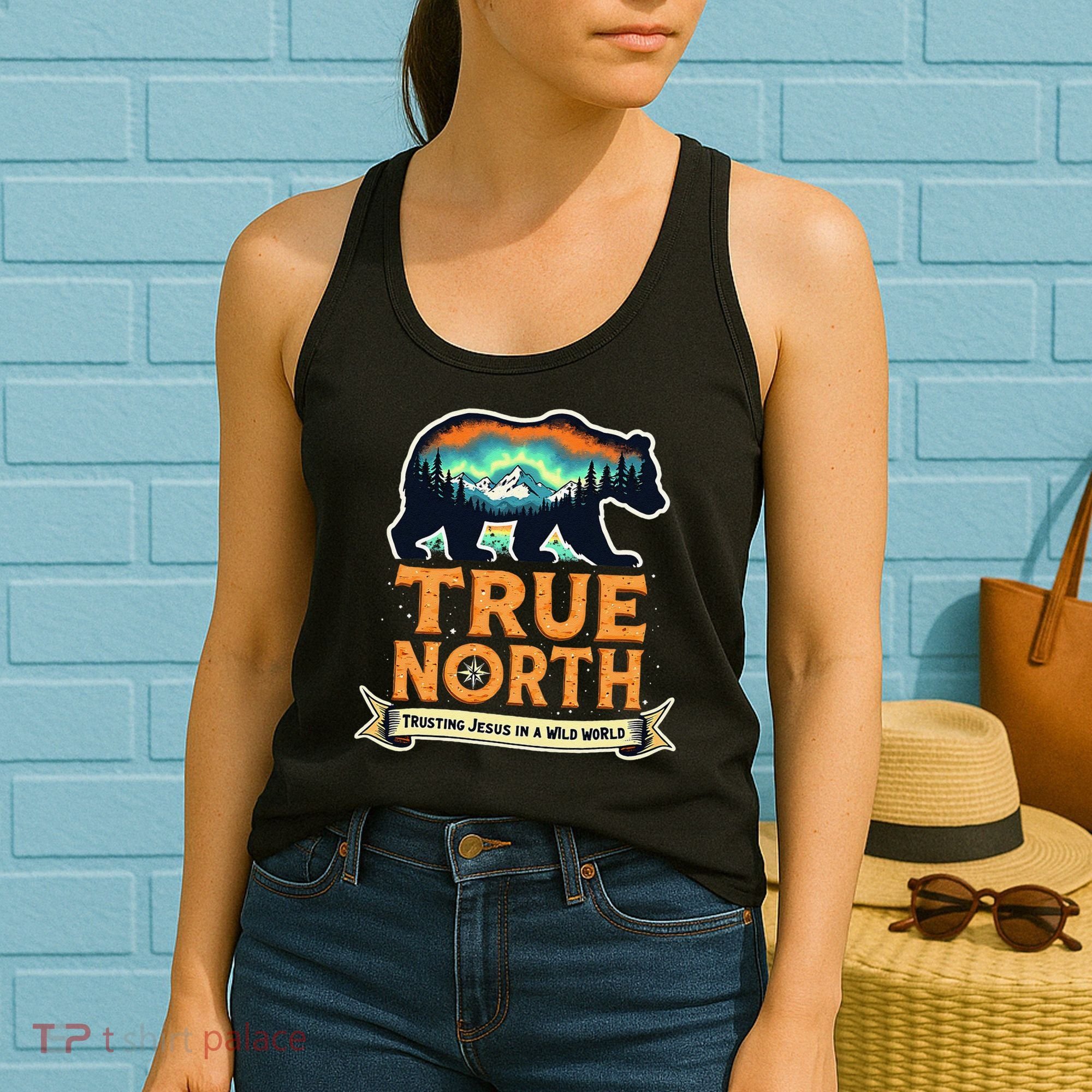 True North VBS 2025 Christian Trusting Jesus Wilderness Gift Women's Tank Top