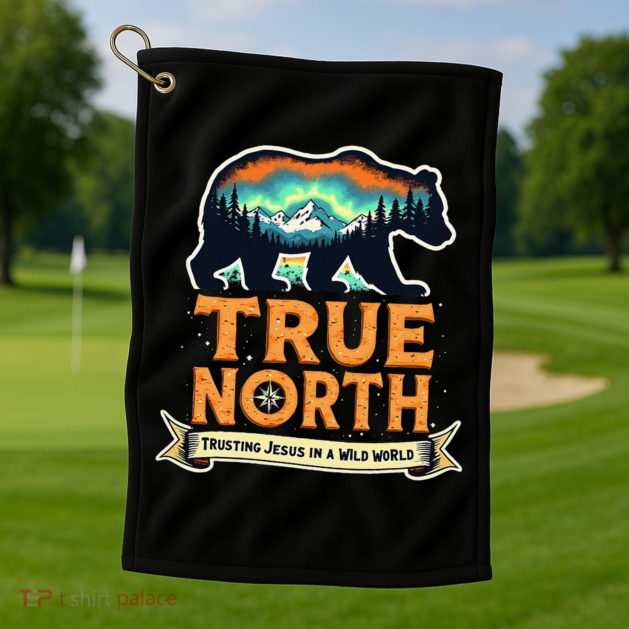 True North VBS 2025 Christian Trusting Jesus Wilderness Gift Golf Towel