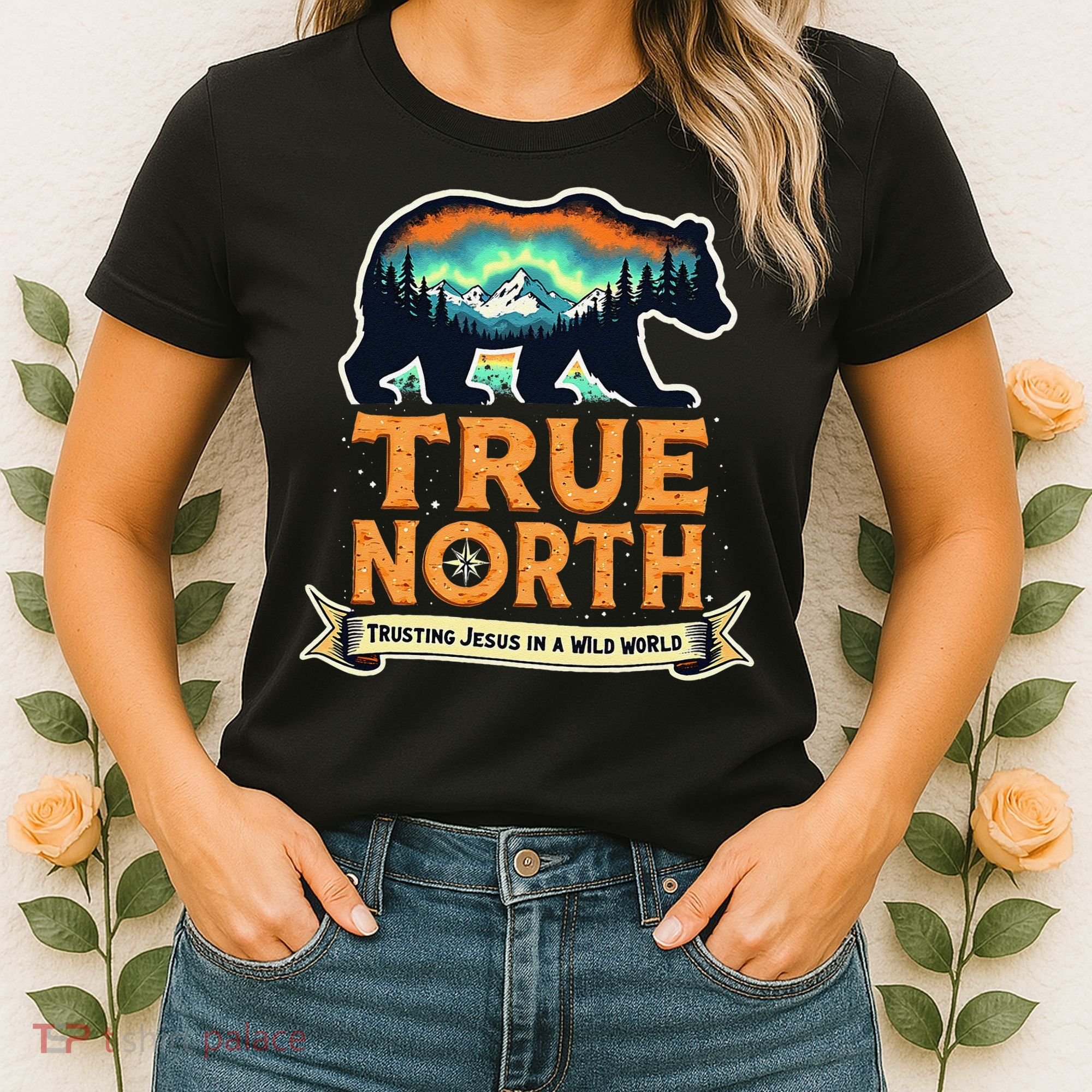 True North VBS 2025 Christian Trusting Jesus Wilderness Gift Women's T-Shirt