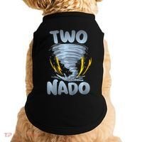 Two Nado Warning 2nd Birthday Tornado Themed Birthday Doggie Tank thumb 0
