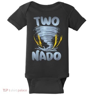 Two Nado Warning 2nd Birthday Tornado Themed Birthday Baby Bodysuit