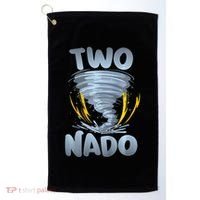 Two Nado Warning 2nd Birthday Tornado Themed Birthday Golf Towel thumb 0