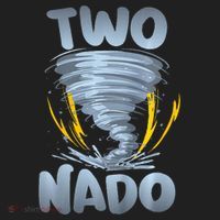 Two Nado Warning 2nd Birthday Tornado Themed Birthday Golf Towel thumb 3