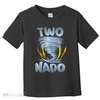 Two Nado Warning 2nd Birthday Tornado Themed Birthday Toddler T-Shirt thumb 0