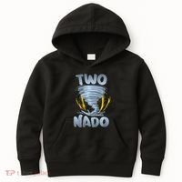 Two Nado Warning 2nd Birthday Tornado Themed Birthday Kids Hoodie thumb 0