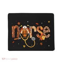 Thanksgiving Nurse Women Girl Turkey Fall Scrub Top Mousepad thumb 0