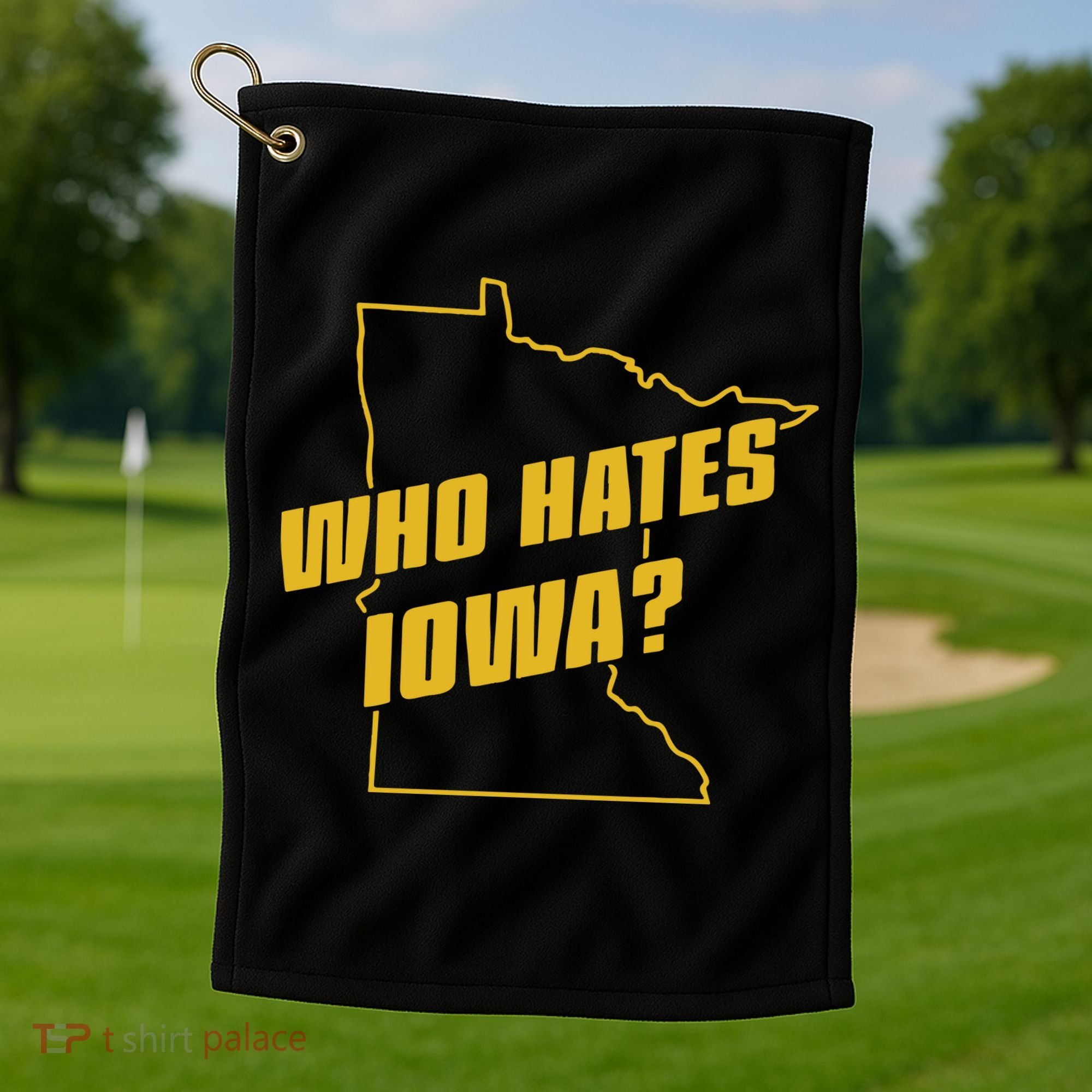 Tyler Nubin Who Hates Iowa Golf Towel