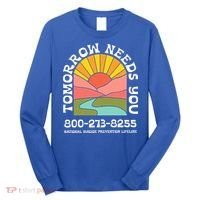 Tomorrow Needs You National Suicide Prevention Lifeline Long Sleeve Shirt thumb 0