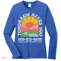Tomorrow Needs You National Suicide Prevention Lifeline Women's Long Sleeve Shirt thumb 0