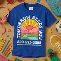 Tomorrow Needs You National Suicide Prevention Lifeline Kids T-Shirt thumb 3