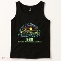 Tomorrow Needs You Suicide Awareness Suicide Prevention Tank Top thumb 2