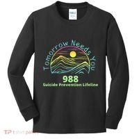 Tomorrow Needs You Suicide Awareness Suicide Prevention Kids Long Sleeve Shirt thumb 0