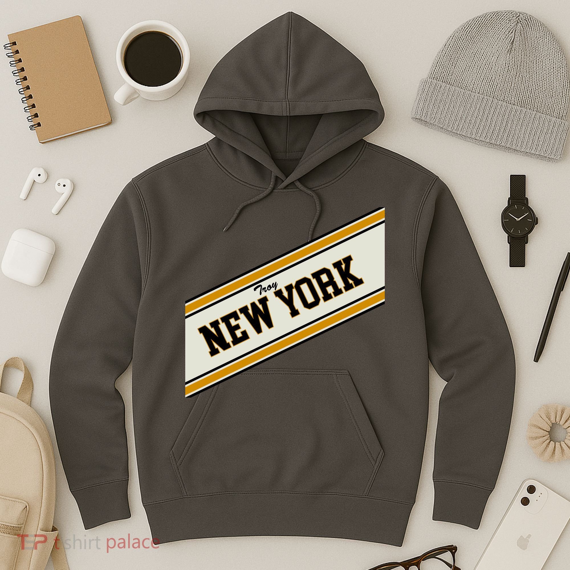 Troy New York Varsity Logo Hoodie