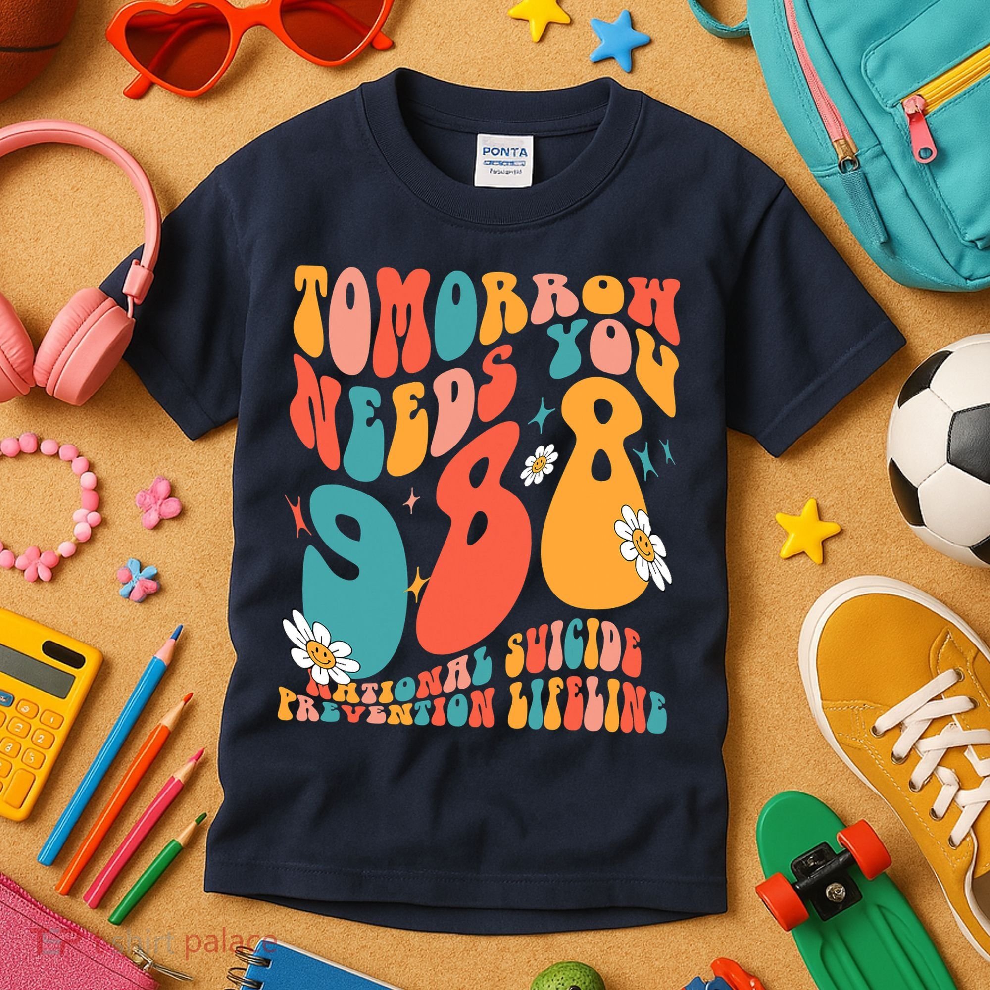 Tomorrow Needs You 988 National Suicide Prevention Lifeline Kids T-Shirt