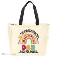 Tomorrow Needs You 988 National Suicide Prevention Lifeline Tote Bag thumb 0