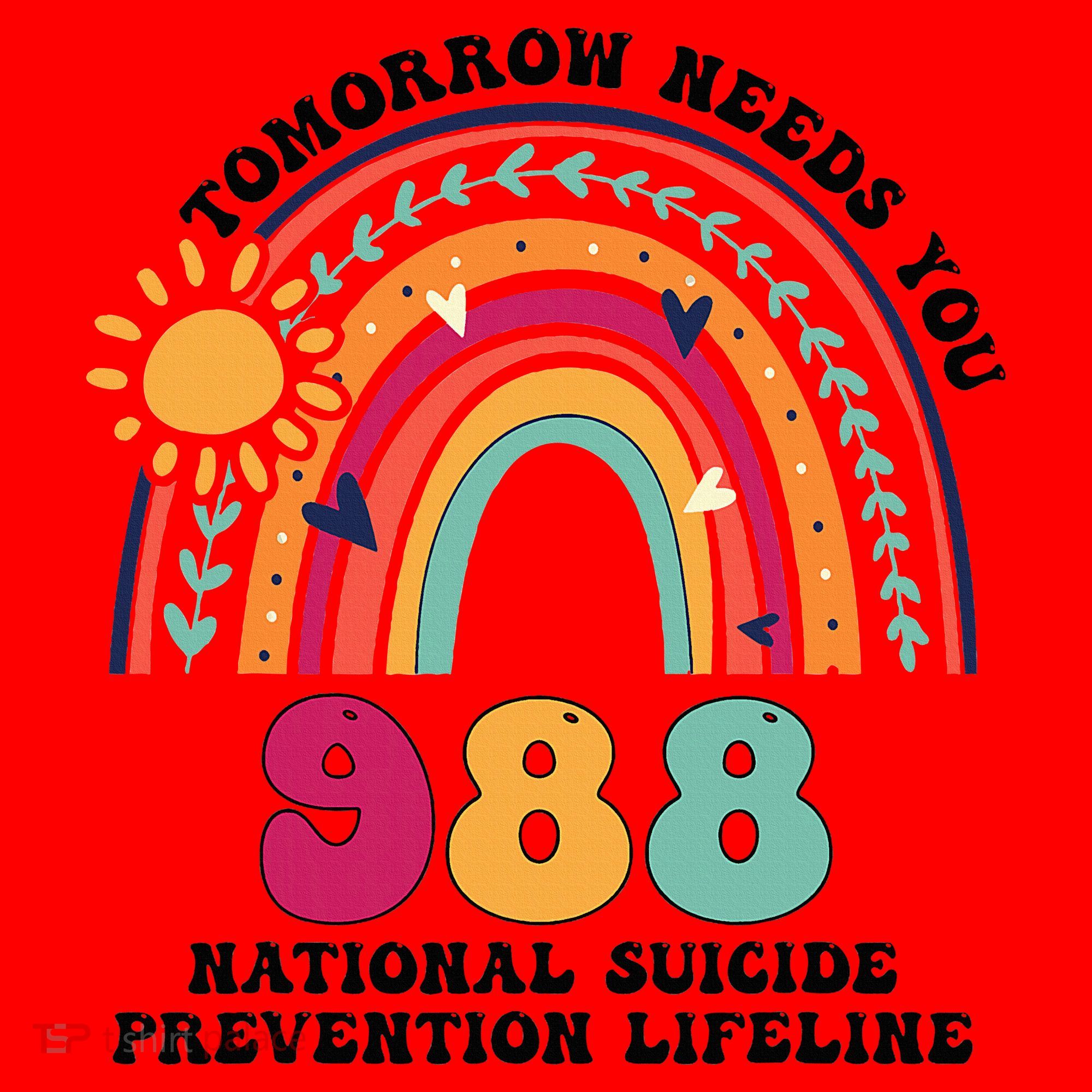Tomorrow Needs You 988 National Suicide Prevention Lifeline Santa Hat