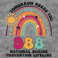 Tomorrow Needs You 988 National Suicide Prevention Lifeline Toddler Hoodie thumb 2