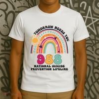 Tomorrow Needs You 988 National Suicide Prevention Lifeline T-Shirt thumb 3