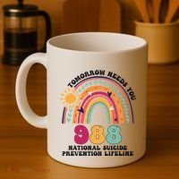 Tomorrow Needs You 988 National Suicide Prevention Lifeline Coffee Mug thumb 4